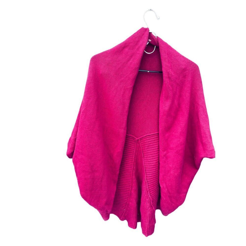 Chico’s size L rose shrug cotton nylon angora.